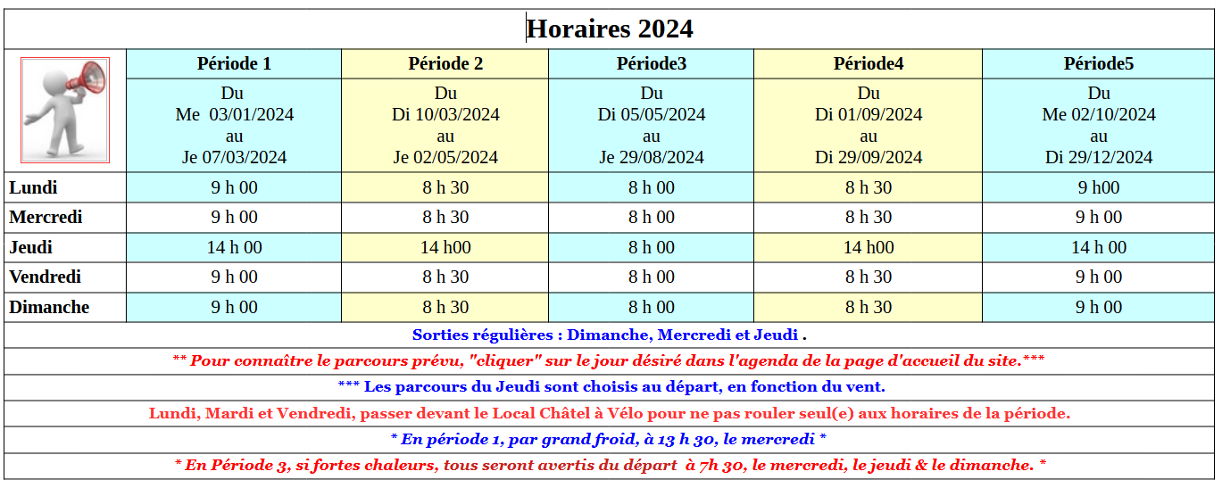 horaire 23